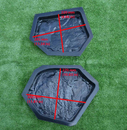 DIY Sold 6 pcs Plastic Molds Flagstone Casting Concrete Paving