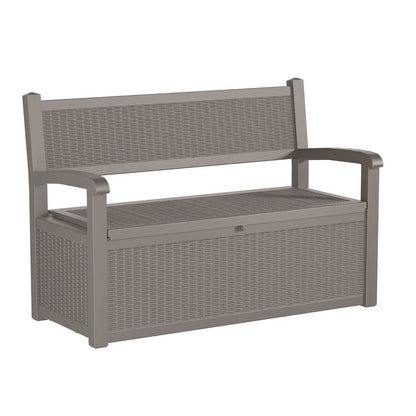 80 Gallon Outdoor Storage Bench Deck Box Waterproof Lockable
