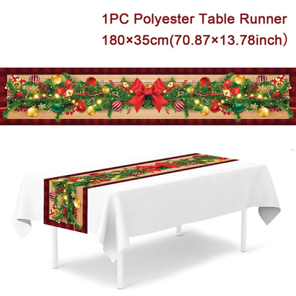 Christmas Table Runner Merry Christmas Decoration