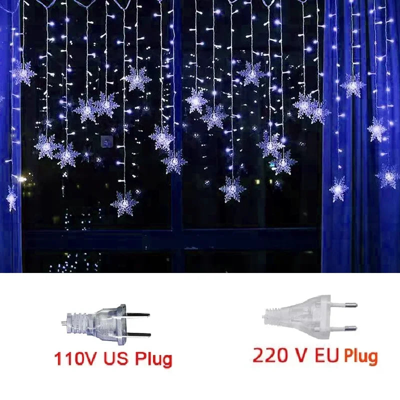 3.5M Christmas Snowflake LED String Lights