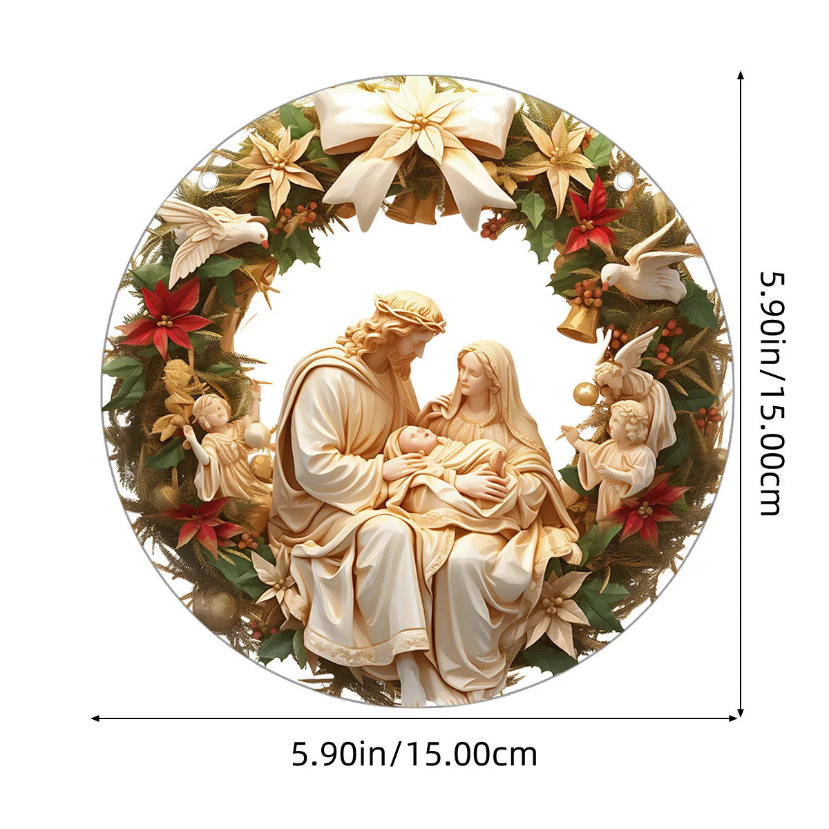 2D Saint Mary Pendant Christmas Gift Christmas Ornament Acrylic Car Pendant Prayer Pendant for Home Garden Decor Christmas Decor