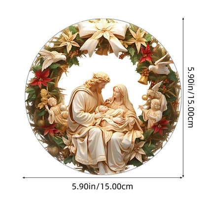 2D Saint Mary Pendant Christmas Gift Christmas Ornament Acrylic Car Pendant Prayer Pendant for Home Garden Decor Christmas Decor