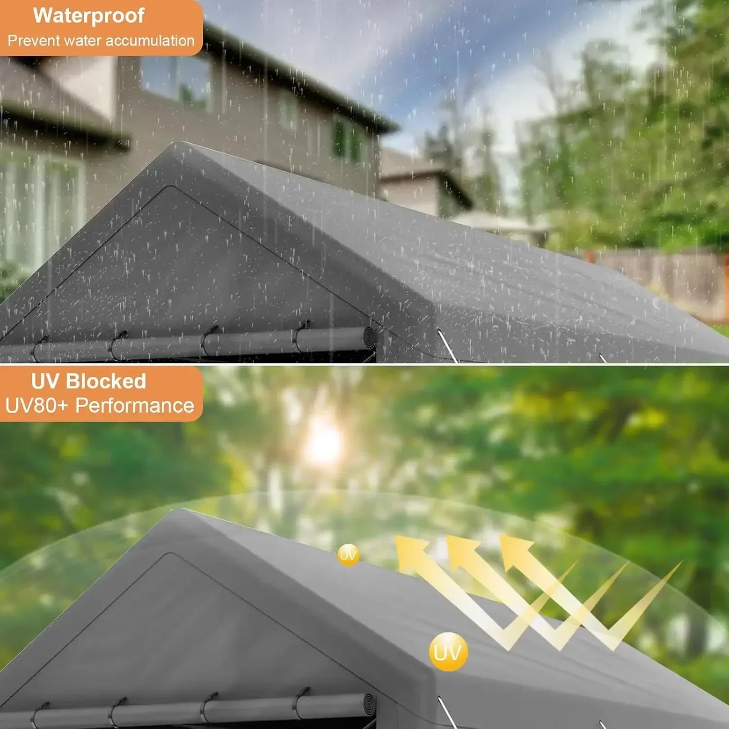 Carport 10x20 Ft Heavy Duty Canopy Steel Canopy Storage Shed