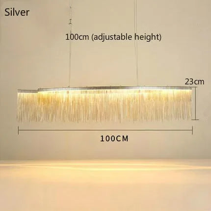 Led Ceiling Chandelier Gold Chains with Remote