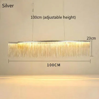 Led Ceiling Chandelier Gold Chains with Remote