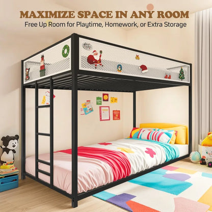 twin-over-twin bunk beds for kids