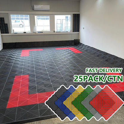 25PCS 1.8cm Thickness Garage Floor Mats