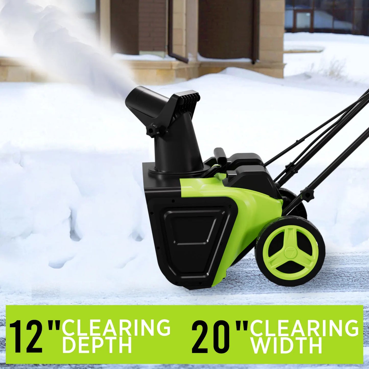 42V 20" Cordless Snow Blower – 850 Lbs/Min, Dual 4.0Ah Batteries & Charger Included