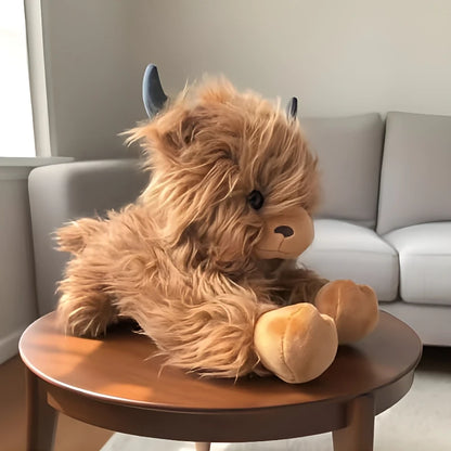 Cute Lying Highland Cow Plush Toy
