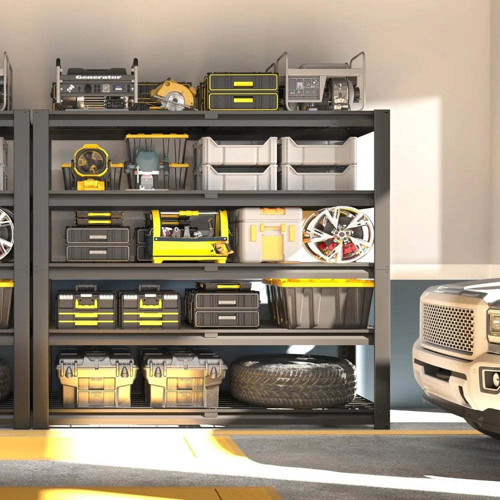 47W x 18D x 72H Metal Heavy Duty Adjustable 5 Tier Wire Shelving