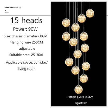 Nordic Glass Ball Led Pendant Lamp