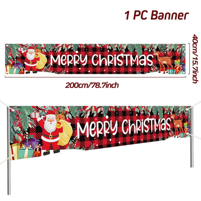 Christmas Outdoor Banner Merry Christmas Decorations