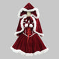 S -5XL  Red Sexy Tube Christmas Lolita Dress
