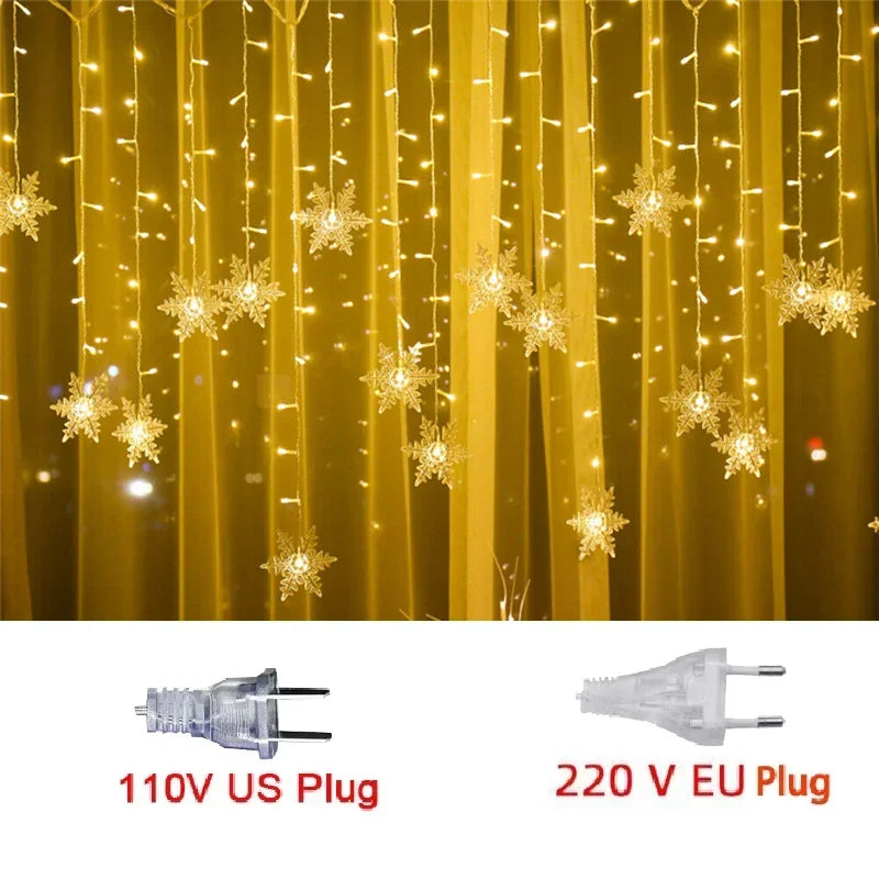 3.5M Christmas Snowflake LED String Lights