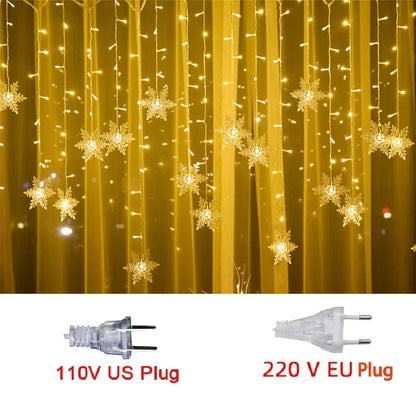 3.5M Christmas Snowflake LED String Lights