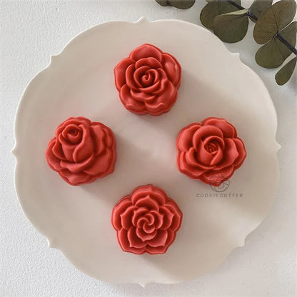 4Pcs/Set Rose Shape Mold