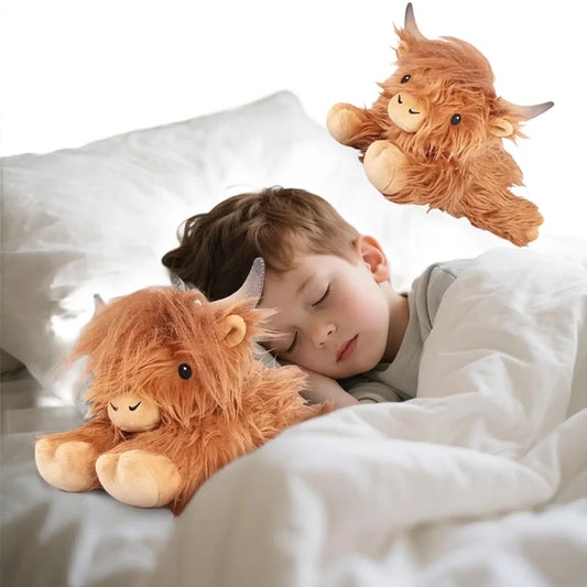 Cute Lying Highland Cow Plush Toy