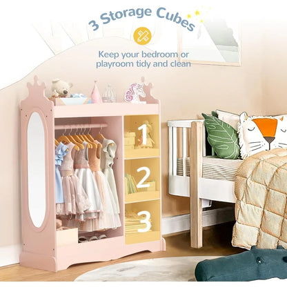 Kids Dress up Storage with Mirror
