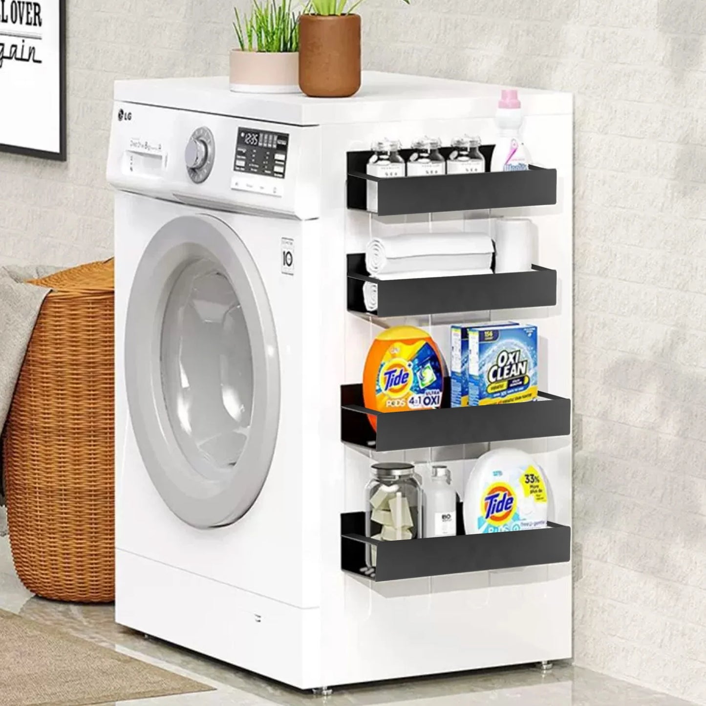 4 Pack Magnetic Spice Rack for Refrigerator