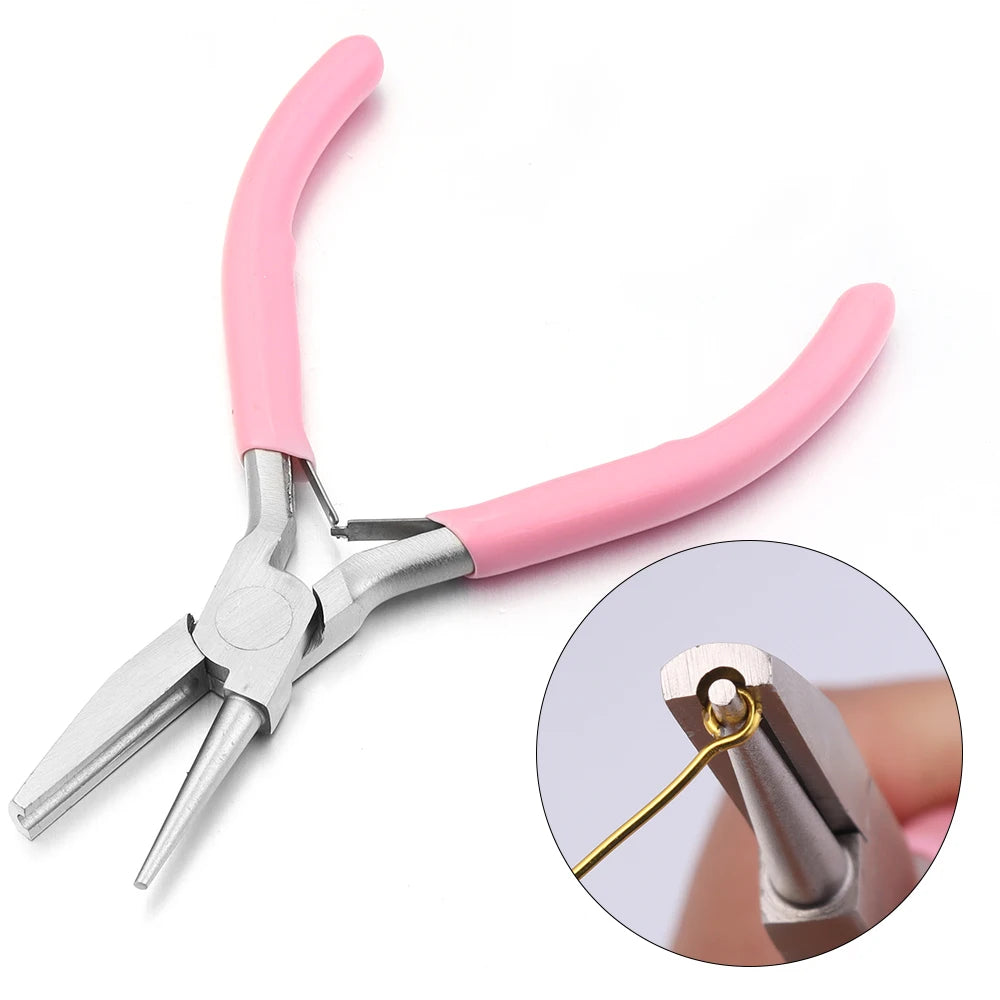 1Pc Jewelry Pliers Carbon Steel Round Nose Needle Nose Pliers