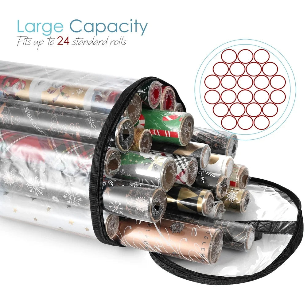 Holiday Christmas Wrapping Paper Storage Organizer