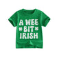 Irish Girl T-Shirts with Lucky Clover Print Short Sleeve Crew Neck