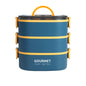 box lunch box, stackable 3-layer food container