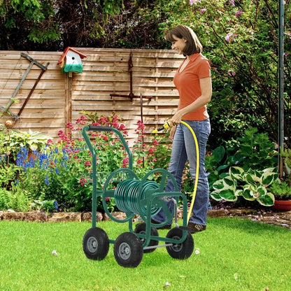 Heavy Duty Garden Hose Reel Cart Holds up to 300 Feet of Hose
