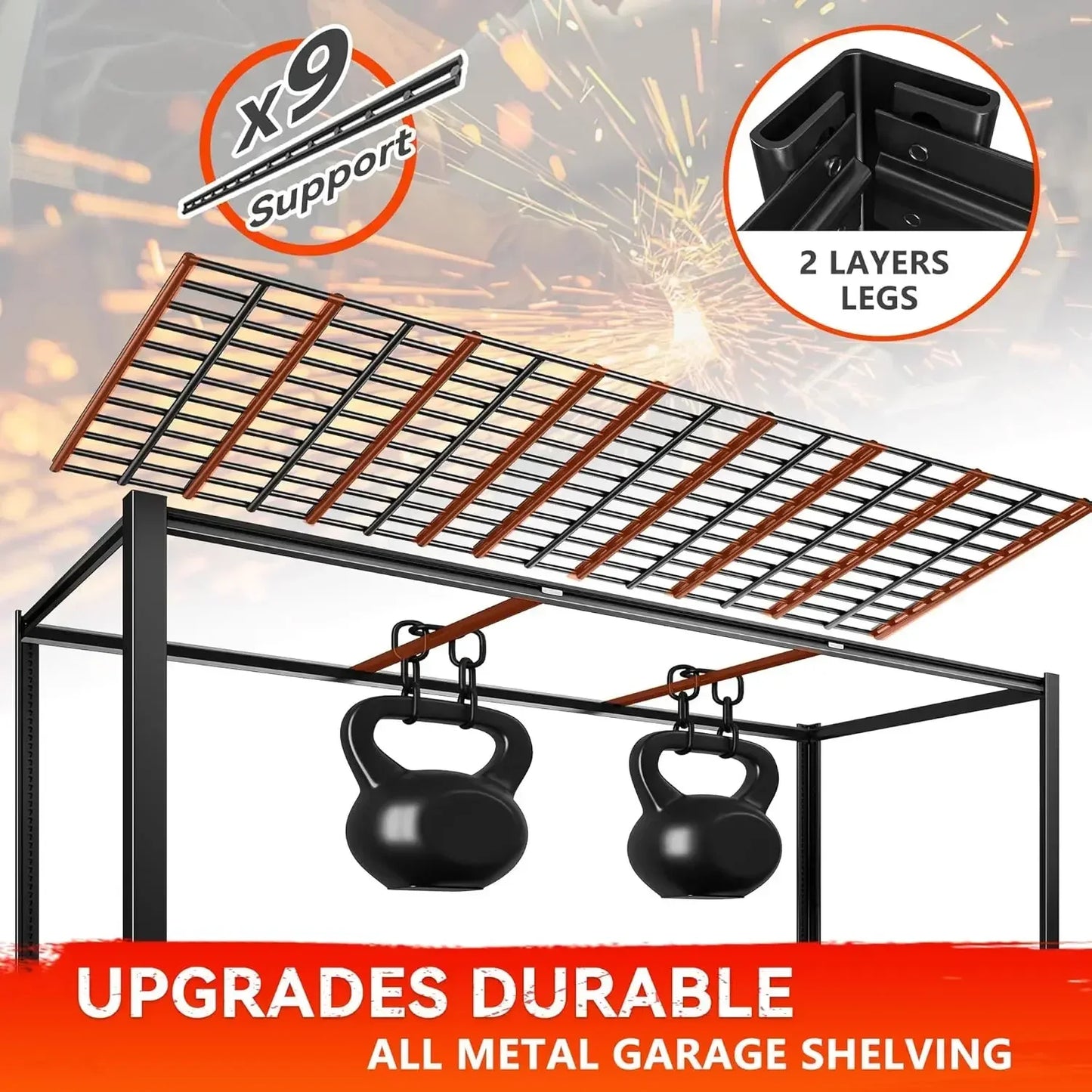 60" W Garage Shelving Storage Shelves Adjustable