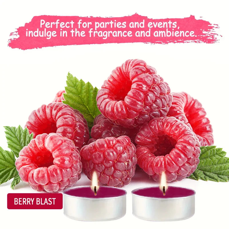 Air Fusion 100 Count Tea Lights Candles Burgundy Berry Blast Scented 2.5 Hours