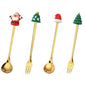 4Pcs Christmas Fork And Spoon Set Stainless Steel