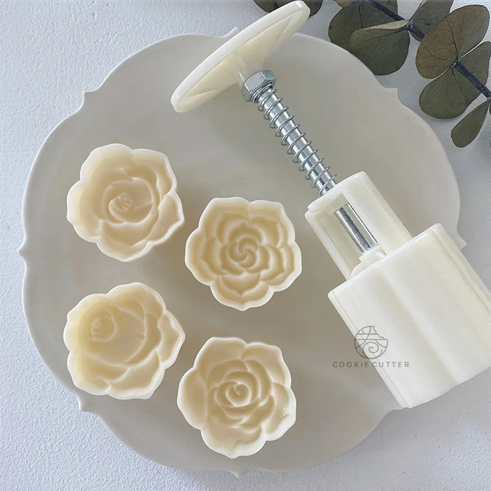 4Pcs/Set Rose Shape Mold