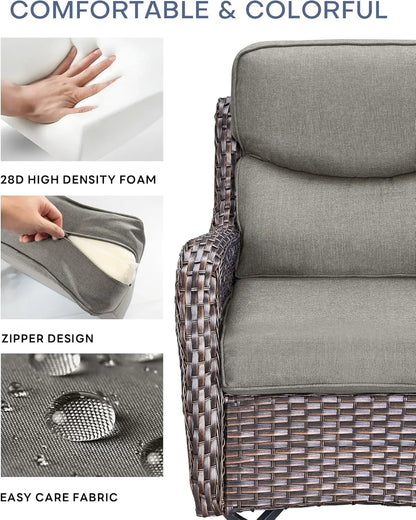 22x25/22x24 Outdoor Cushions for Patio Couch Chairs Set of 3