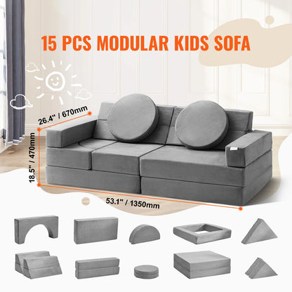 Couch Kids Sofa Toddler Foam Sofa Couch w/ High-density 25D Sponge