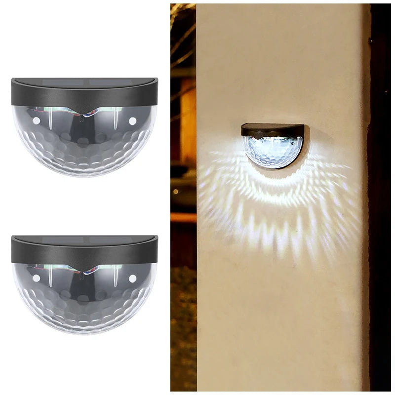 2PCS Solar Wall Lamp, 6LEDs Outdoor Waterproof
