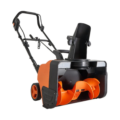 Electric Snow Blower 20" Wide 15A Corded Snow Thrower w/ 180° Chute 25FT Throwing Distance
