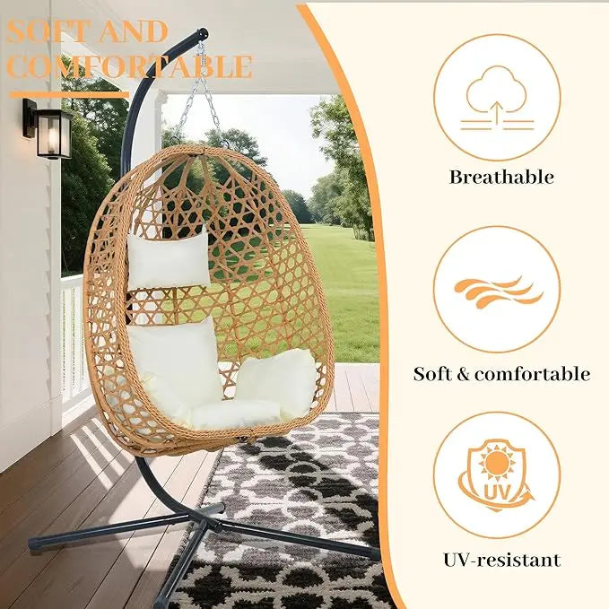 Hanging Egg Chair with Cushions