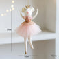 Cute pink mesh skirt golden crown ballet mouse pendant