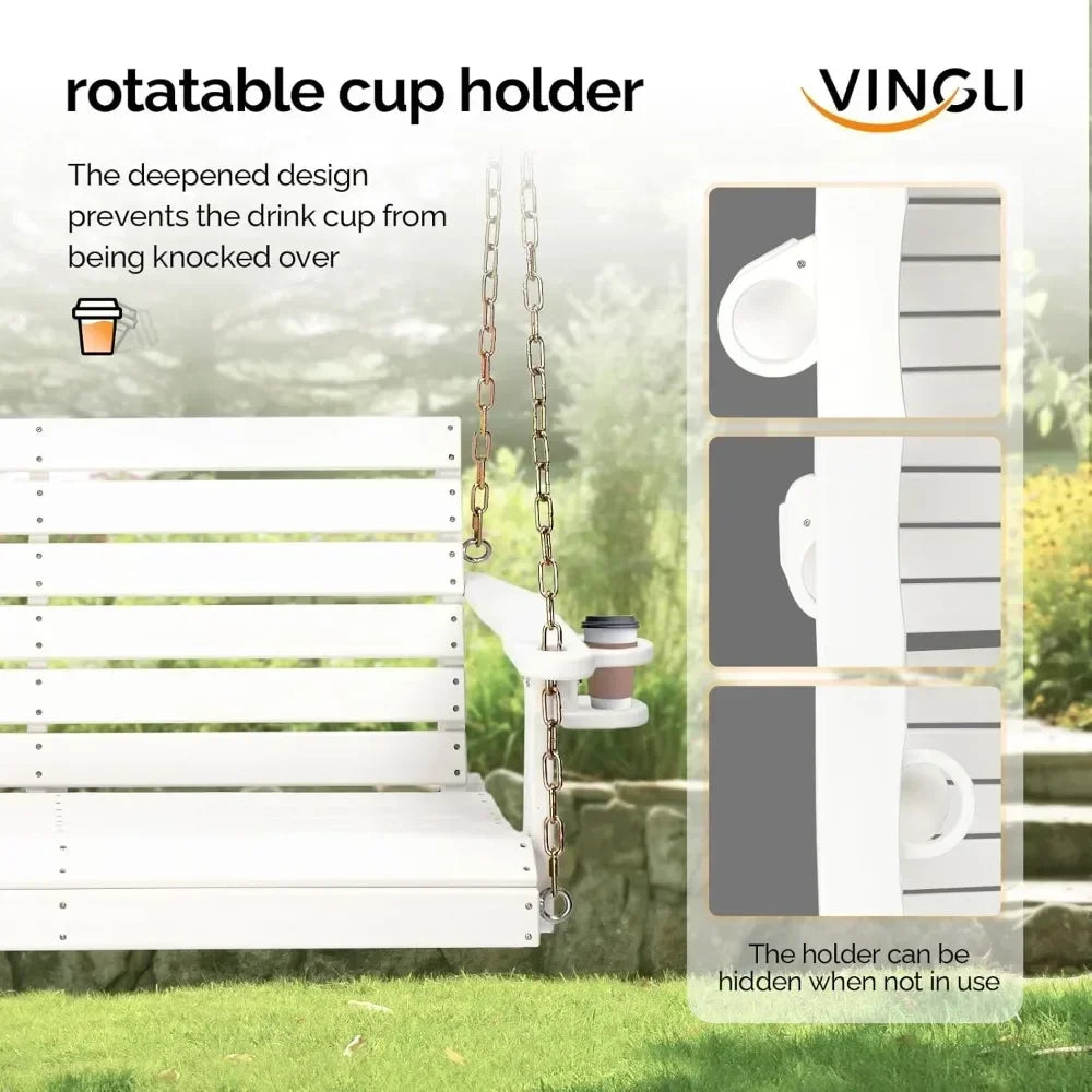 1600 LBS Capacity Outdoor Swing and Adjustable Hanging Chains