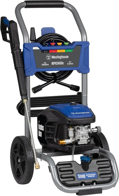 Customizable Electric Pressure Washer, 3400 Max PSI and 2.0 Max GPM
