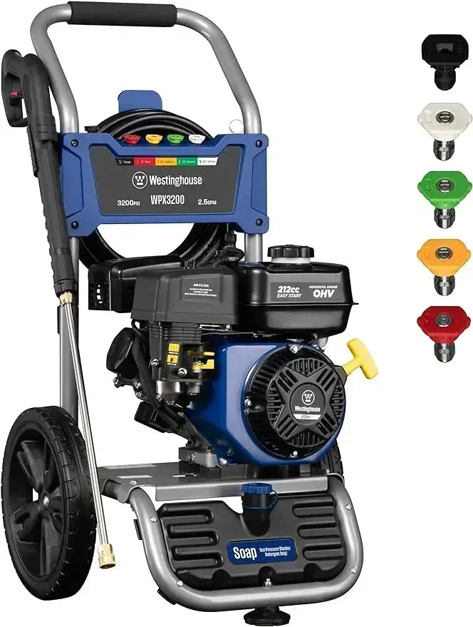 Gas Pressure Washer, 3200 PSI and 2.5 Max GPM