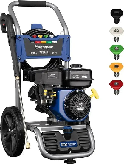 Gas Pressure Washer, 3200 PSI and 2.5 Max GPM
