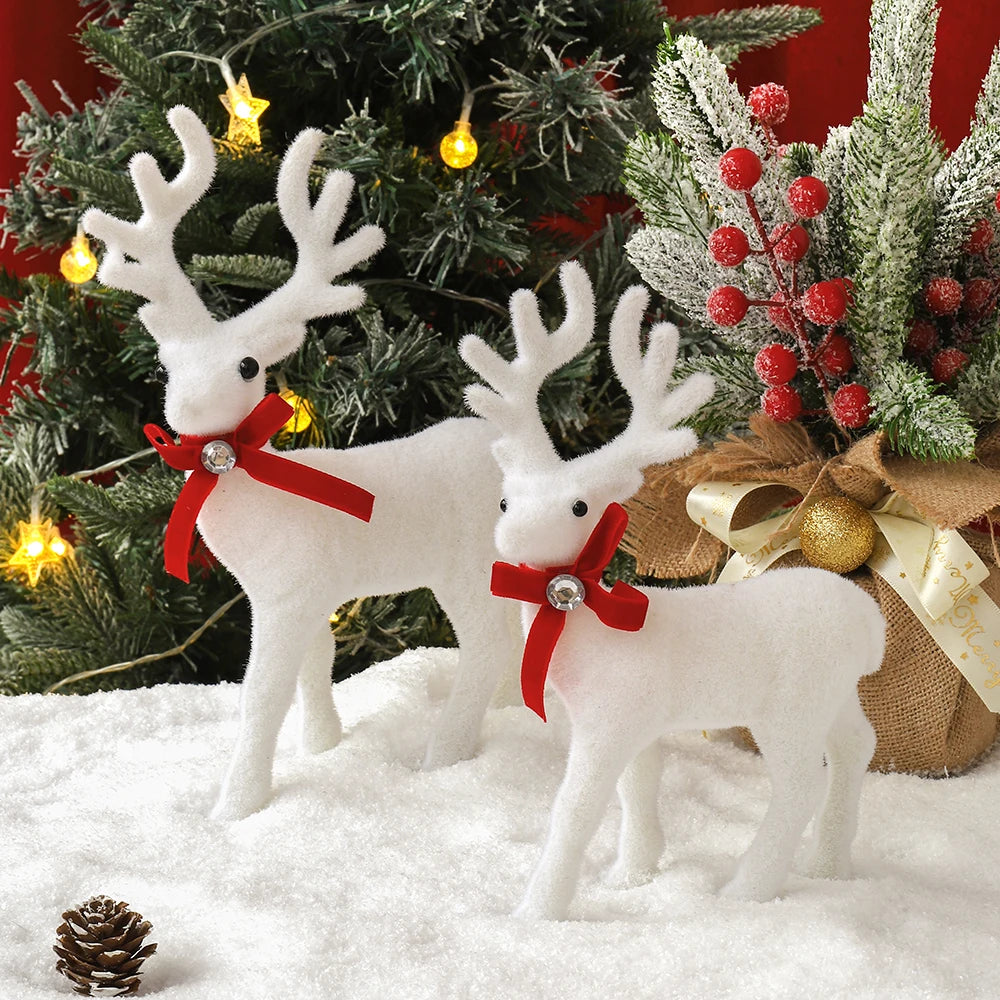 1/2Pcs 16/21/26CM Elk Christmas Decoration Christmas Tree Ornaments for Home Room Decor New Year 2025 Gifts Accessories