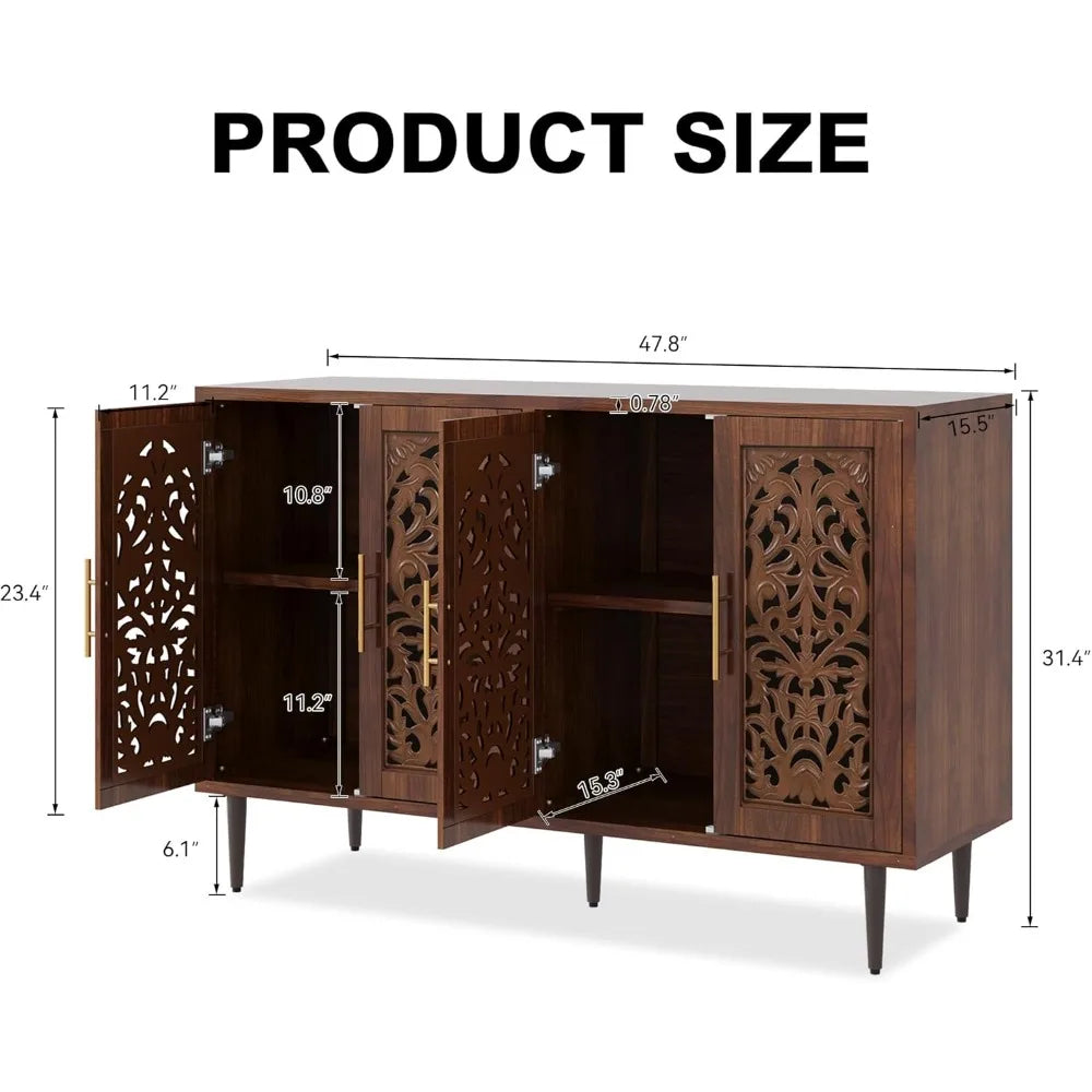 47.8" Accent Cabinet with 4 Doors