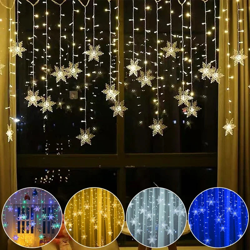 3.5M Christmas Snowflake LED String Lights