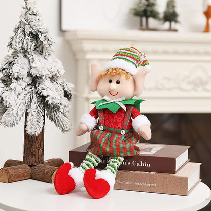 Large size Christmas plush leg elf doll