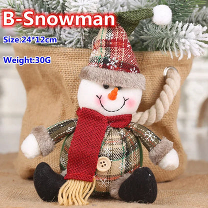 Christmas Dolls Reindeer Snowman Santa Claus