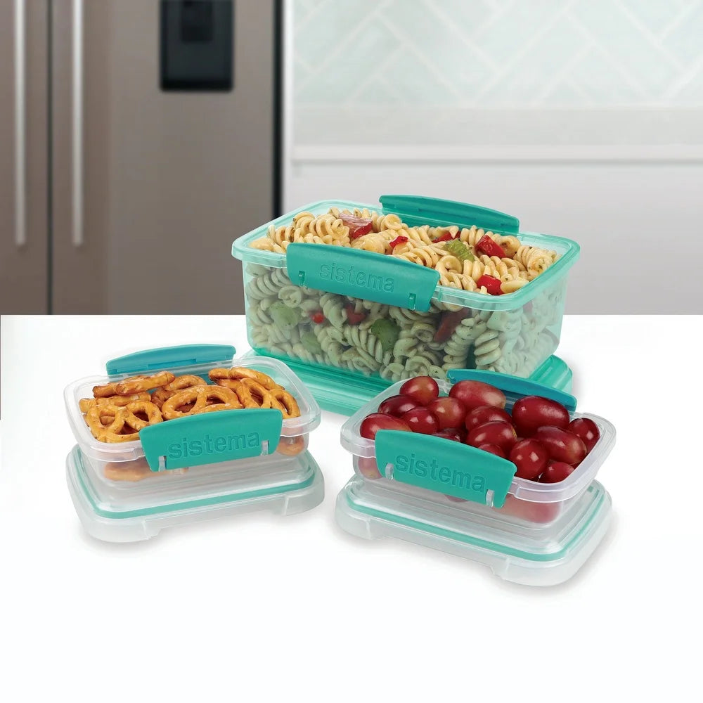 Klip IT Plastic Food Storage Containers Set of 3