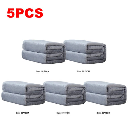 1-10PCS Flannel Fleece Blanket Winter Cozy Soft Blankets