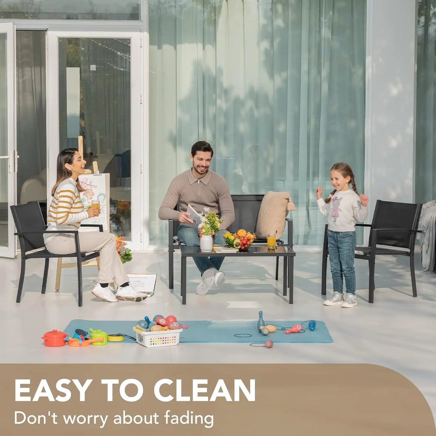 4 Pieces Outdoor Patio Furniture Set